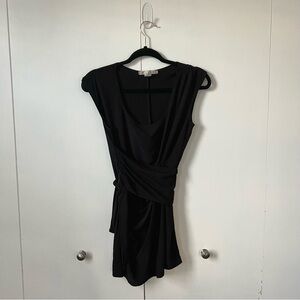 Japanese Weekend Maternity Black Wrap Tie Front Top Woman’s Small